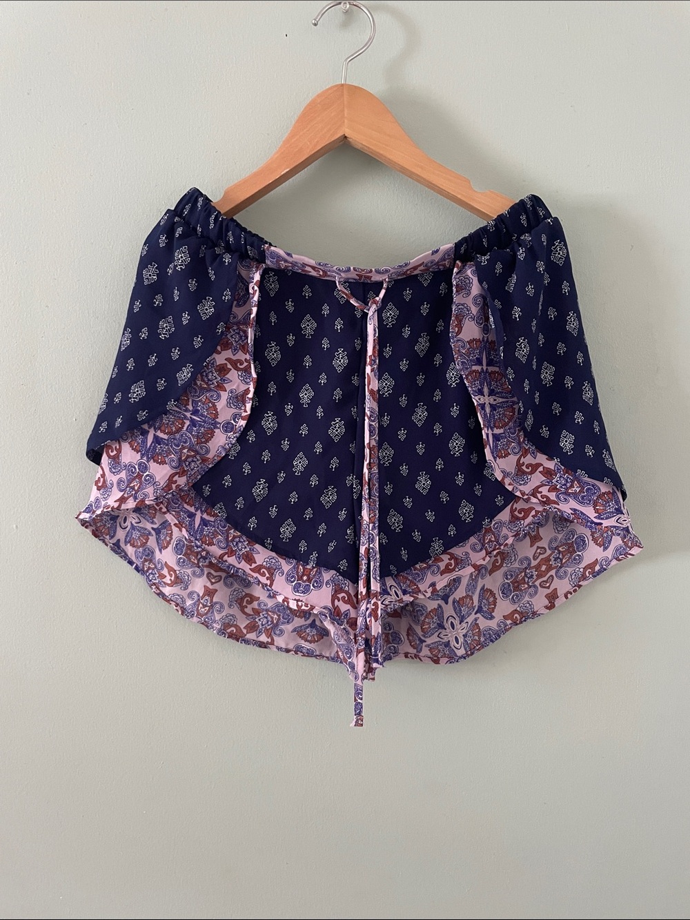 Target Navy and White Paisley Print Women’s Shorts